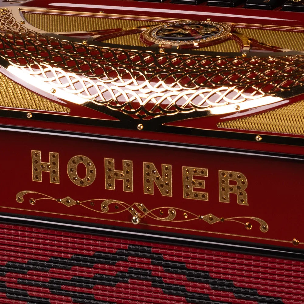 Hohner Anacleto A9700fbbebrr Acordeón Fa Rojo Con Estuche
