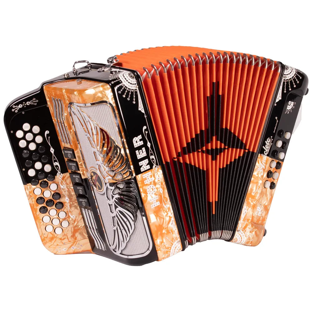 Hohner Anacleto Rey Aguila A9730fbbebbkgd Acordeón Fa Negro Con Estuche
