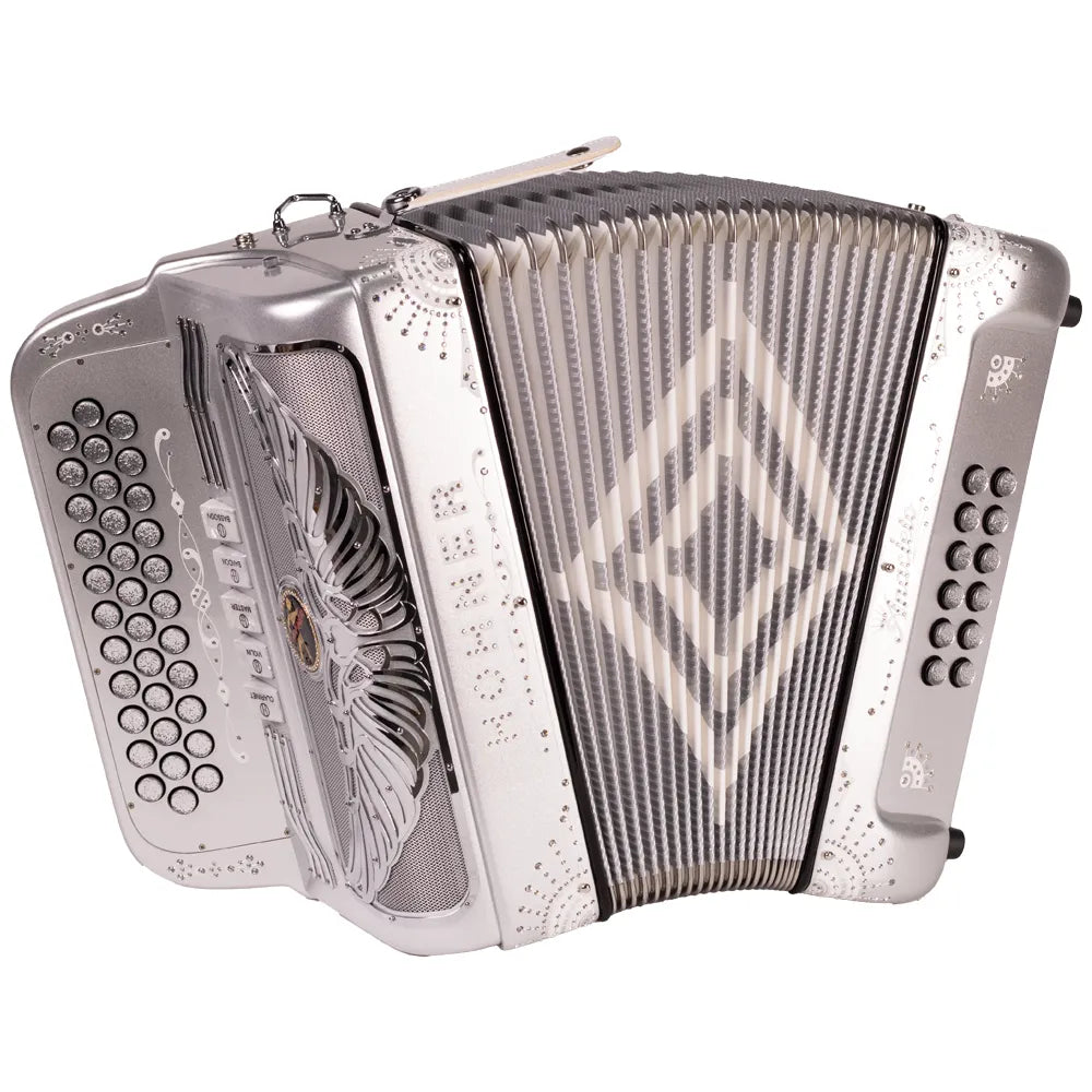 Hohner Anacleto Rey Aguila Iii A9730fbbebsf Acordeón Fa Plata Con Estuche