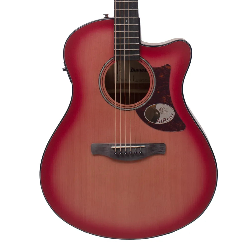 Ibanez AAM50CECRO Guitarra Electroacústica Rojo Coral Sombreado