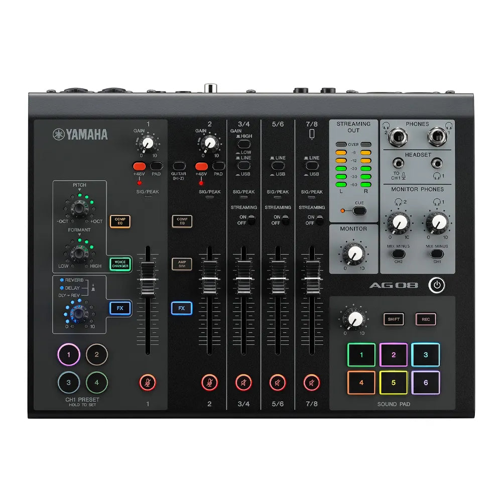 Yamaha Ag08B Mezcladora para Streaming