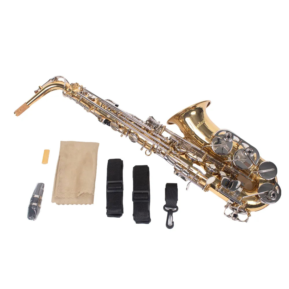 Saxofón Alto Solaris As10ln Dorado con Estuche AS10LN