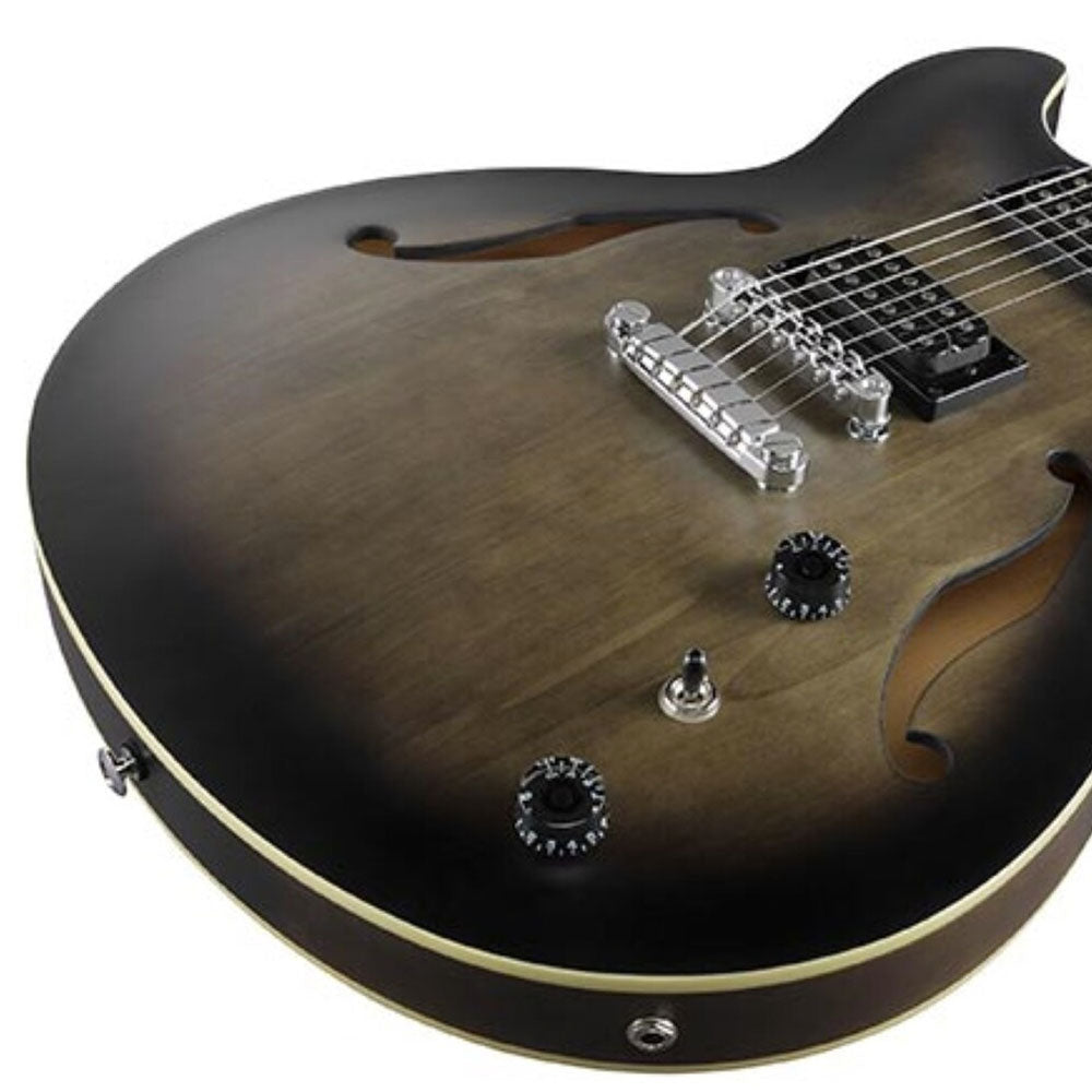 Guitarra Eléctrica Artcore Series AS53 Transparent Black Flat IBANEZ AS53TKF