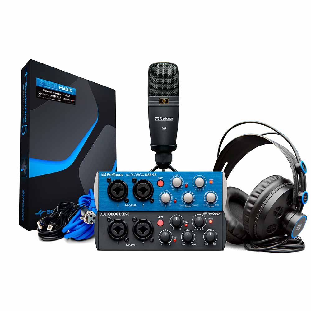 Paquete de Grabación AudioBox 96 Studio, MicrófonoM7, Audífonos HD7 AUDIOBOX96STUDIO