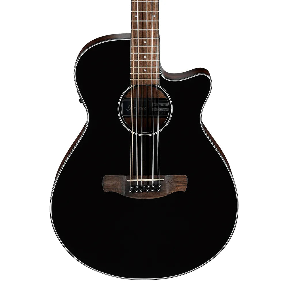 Ibanez Aeg5012Bkh Guitarra Electroacústica 12 Cuerdas Negra