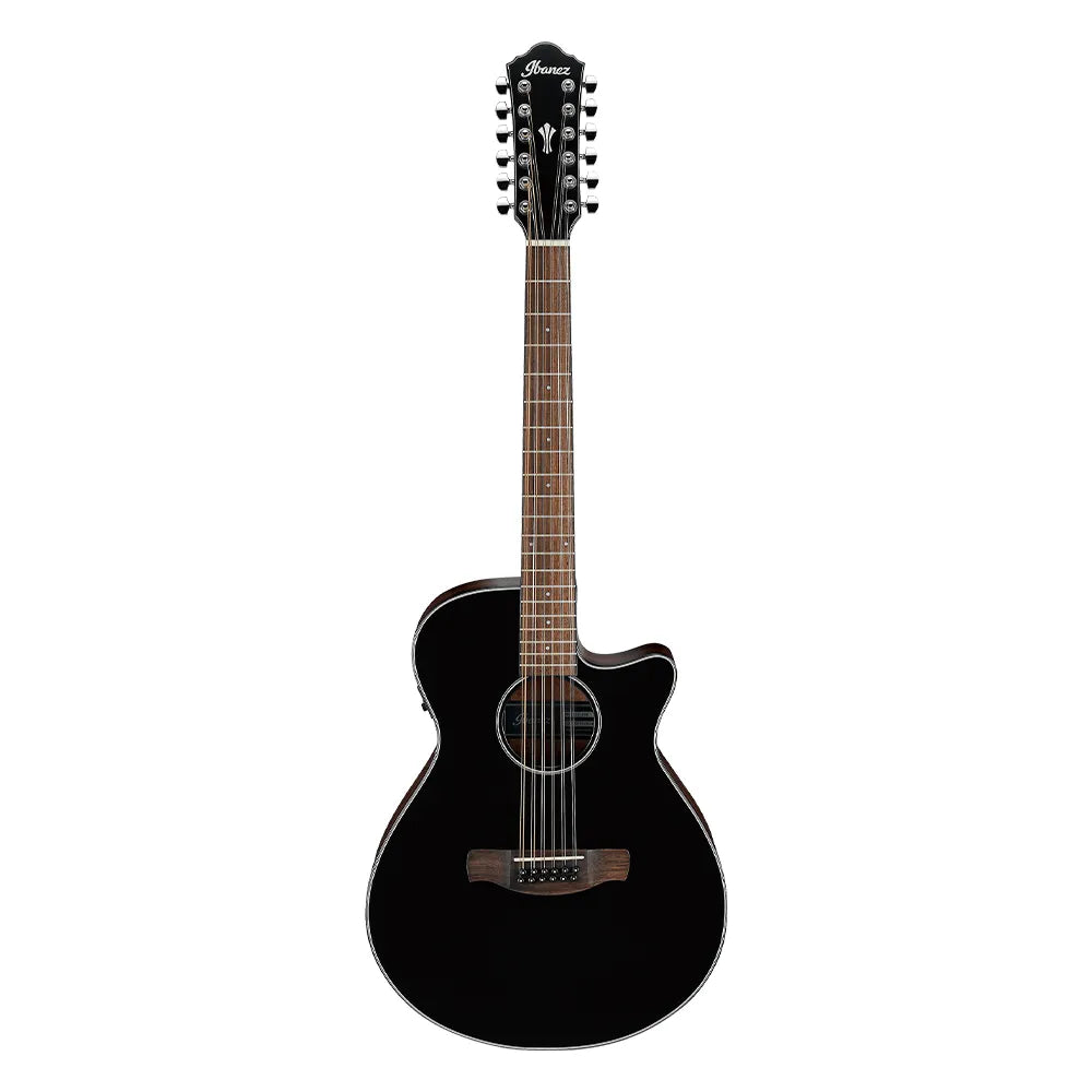 Ibanez Aeg5012Bkh Guitarra Electroacústica 12 Cuerdas Negra