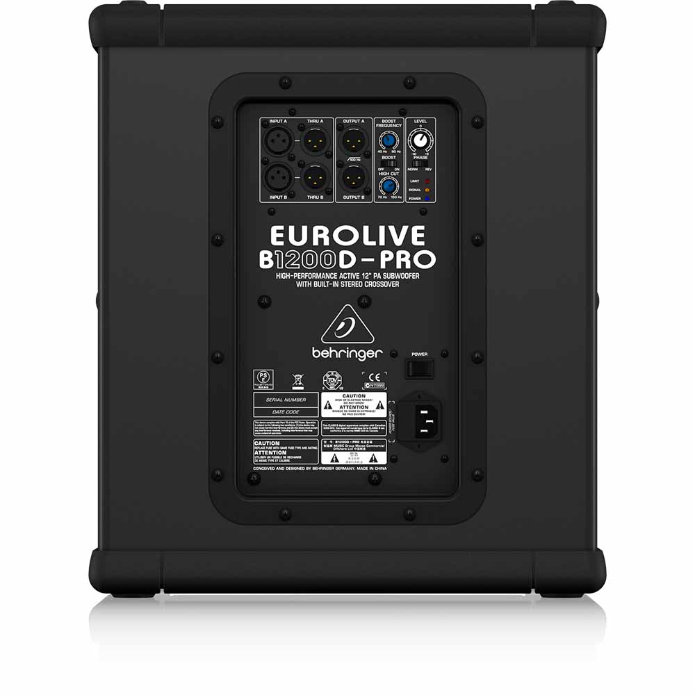 Subwoofer Amplificado Eurolive 12in de 500W BEHRINGER B1200DPRO