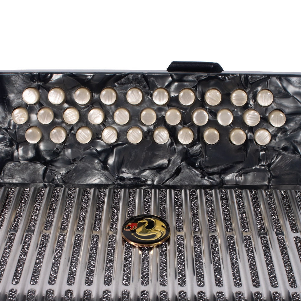 Century C3012FAGPI Acordeón de Botones Fa Gris Parrilla Metal