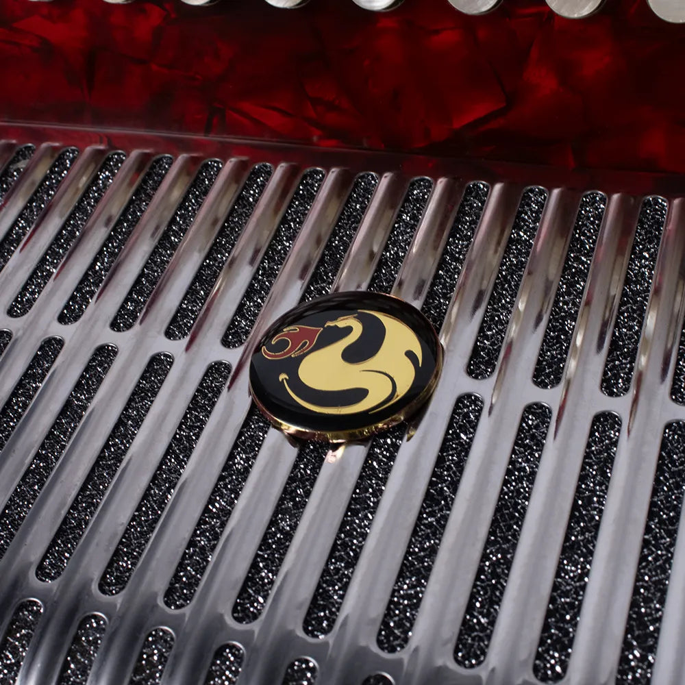 Century C3012RPI Acordeón de Botones Sol Rojo Parrilla Metal