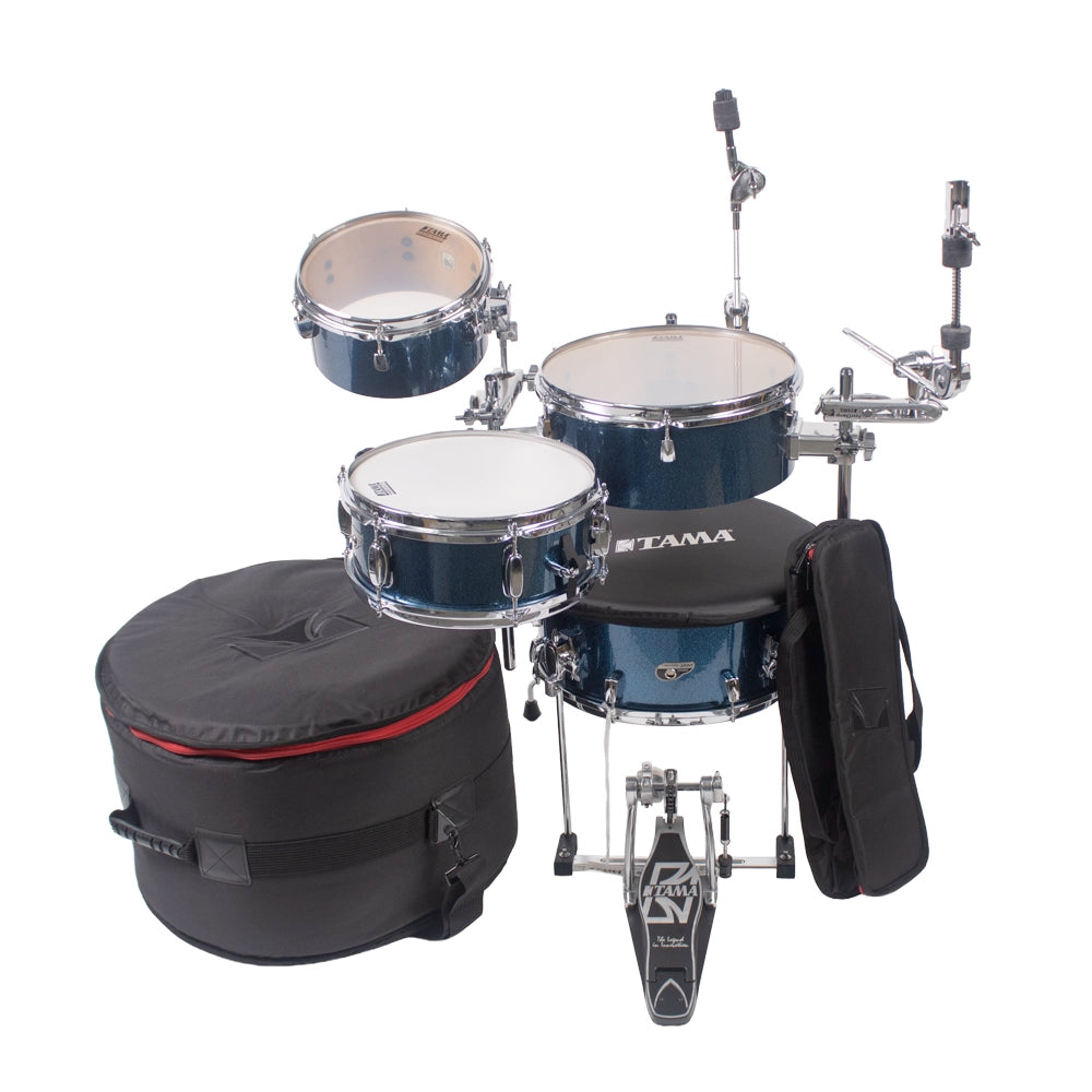 Tama CJB46CISP Batería Acústica Cocktail Jam de 4 Piezas Azul Brillante con Soportes