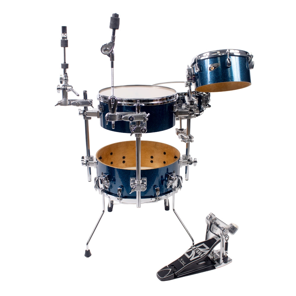 Tama CJB46CISP Batería Acústica Cocktail Jam de 4 Piezas Azul Brillante con Soportes