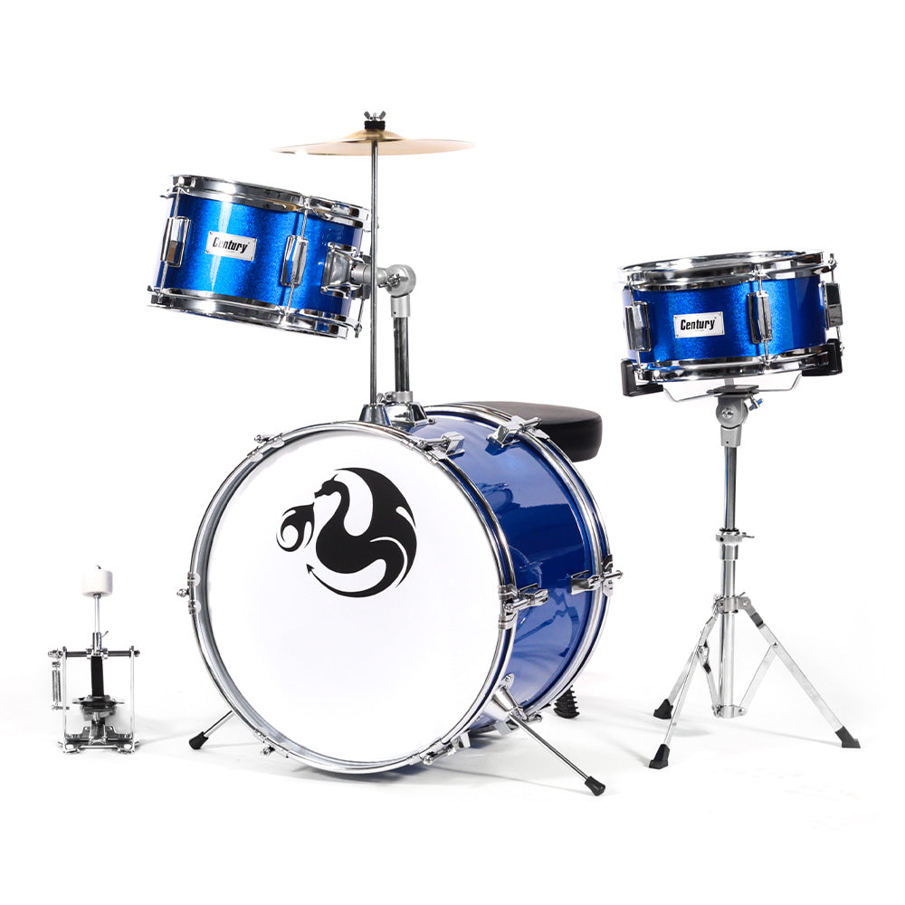 Batería Century Cnbt025 Infantil Azul Metálico 3 Piezas CNBT025