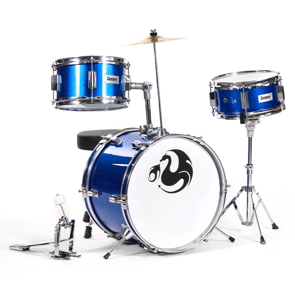 Batería Century Cnbt025 Infantil Azul Metálico 3 Piezas CNBT025