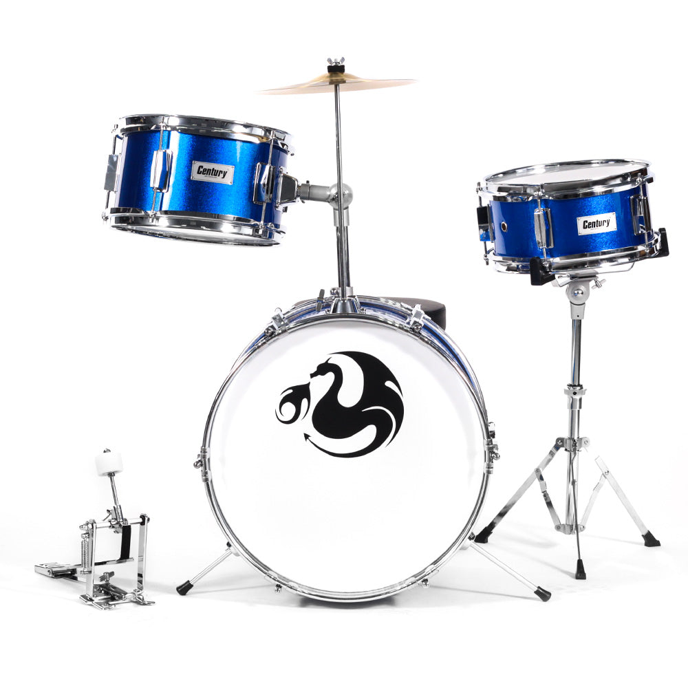 Batería Century Cnbt025 Infantil Azul Metálico 3 Piezas CNBT025