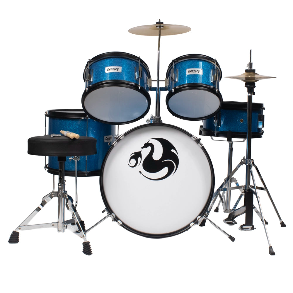 Century CNBT042 Batería Junior Azul Claro Sparkle 5 Piezas Aro Negro