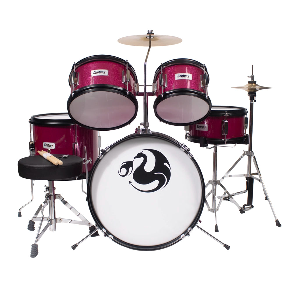 Century Cnbt015 BaterÍa Junior Rosa 5 Piezas Aro Negro