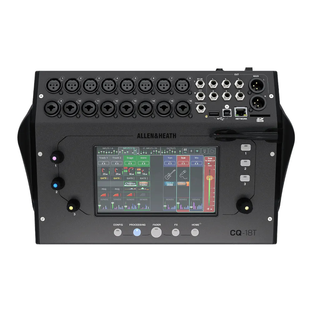 Allen And Heath Cq18T Mezcladora Digital Ultracompacto 18 Entradas Y 8 Salidas Con Wifi
