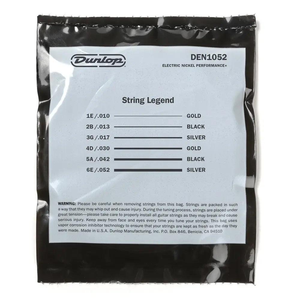 Dunlop DEN1052CV Encordadura Guitarra Eléctrica Light/Heavy 10/52 Niquel