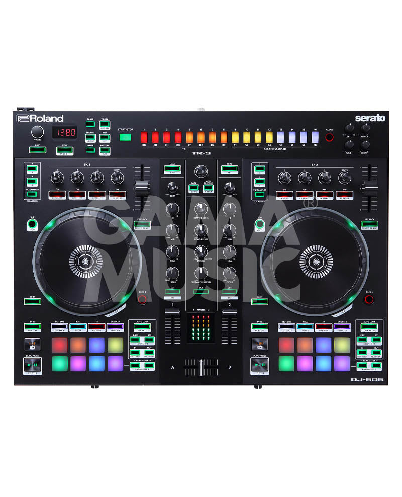 Controlador Dj DJ-505 De 2 Canales Y 4 Plataformas para Serato Dj ROLAND DJ505