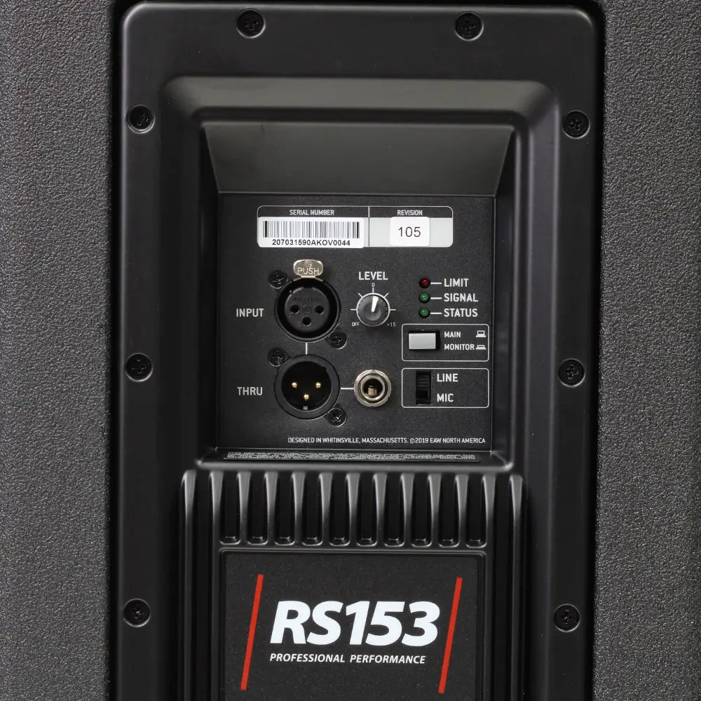 EAW EAWRS153115V Bafle Activo de 2 Vías RS153 120V Negro