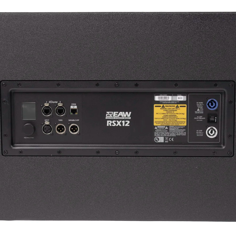 EAW EAWRSX12 Subwoofer Activo Doble De 12" Eaw Black