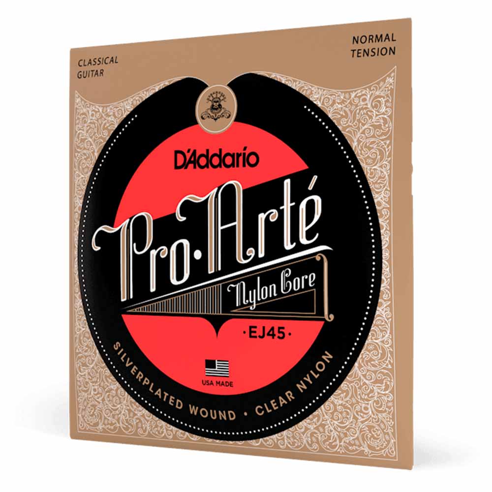 Encordadura Guitarra Acústica Daddario EJ45 Nylon Normal Tensión