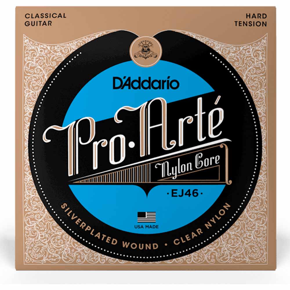 Encordadura Guitarra Acústica Daddario EJ46 Nylon Hard Tensión