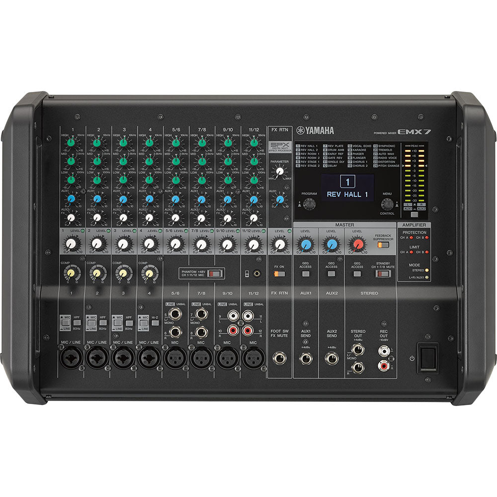 Mezcladora Amplificada de 12 Canales 600Wx2 YAMAHA EMX7