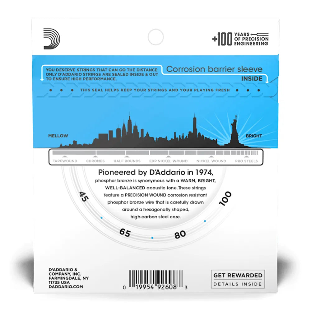 Daddario Epbb170 Encordadura Bajo Acústico