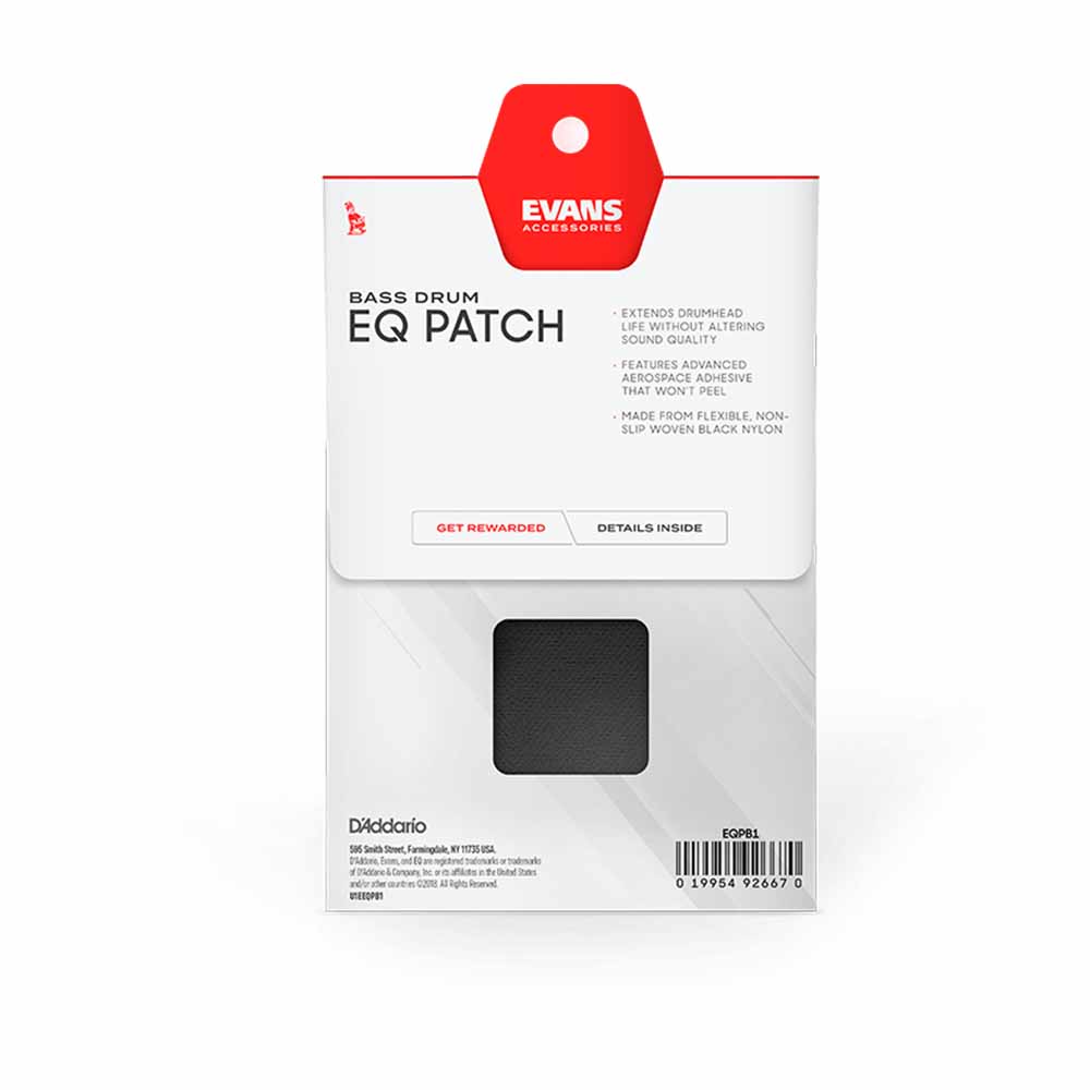 Parche Refuerzo EQ Black Nylon Single Patch EVANS EQPB1