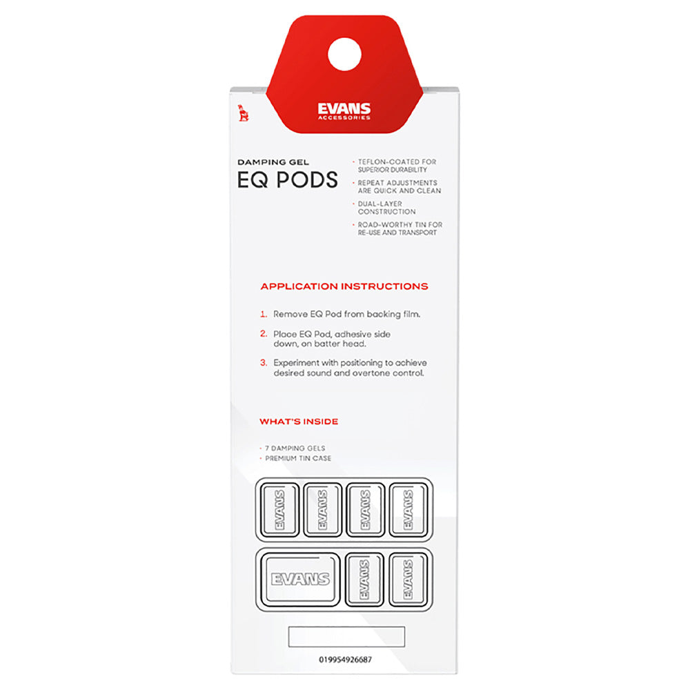 Ahogador para batería Evans EQPODS Platillo o Tambor