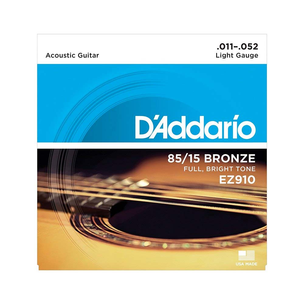 Encordadura Guitarra Acústica Daddario EZ910 11/52 Bronze Light