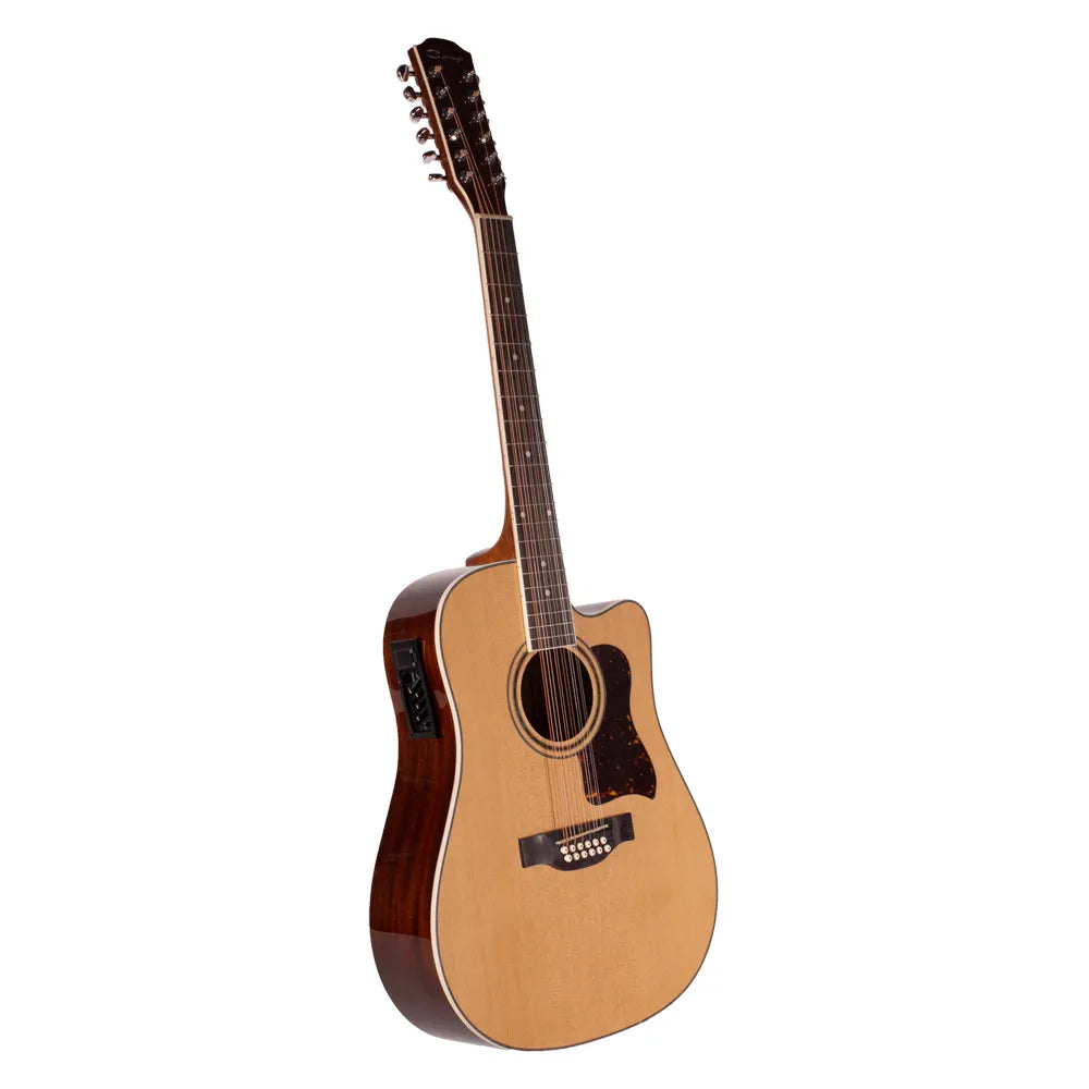 Guitarra Electroacústica Caraya F66012eqcn 12 Cuerdas Natural Con Recorte