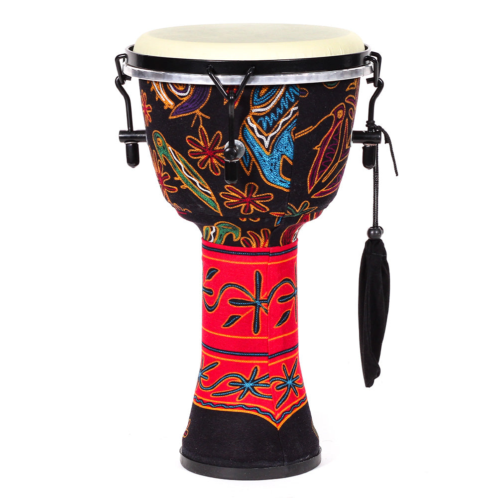 Djembe Africano Solaris Fzg0866 8" Color Rojo 20 Cm Diámetro Y 40 Cm De Altura FZG0866