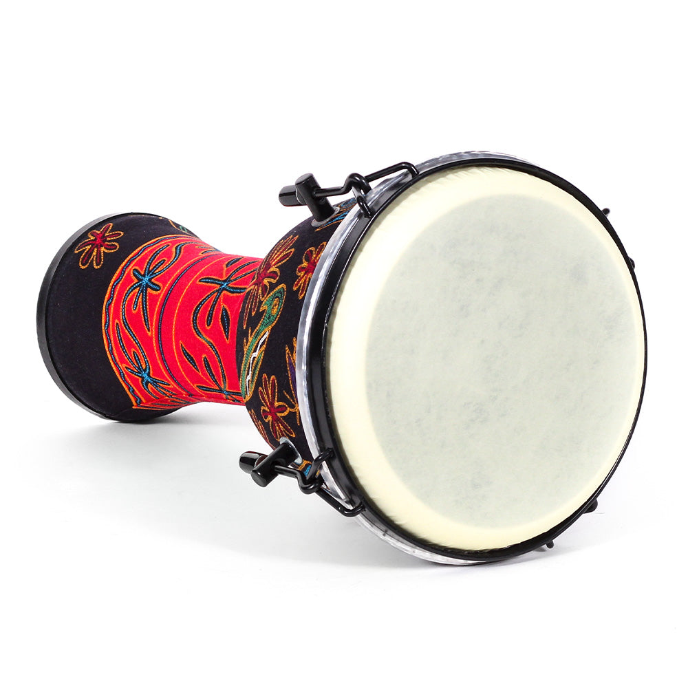 Djembe Africano Solaris Fzg0866 8" Color Rojo 20 Cm Diámetro Y 40 Cm De Altura FZG0866