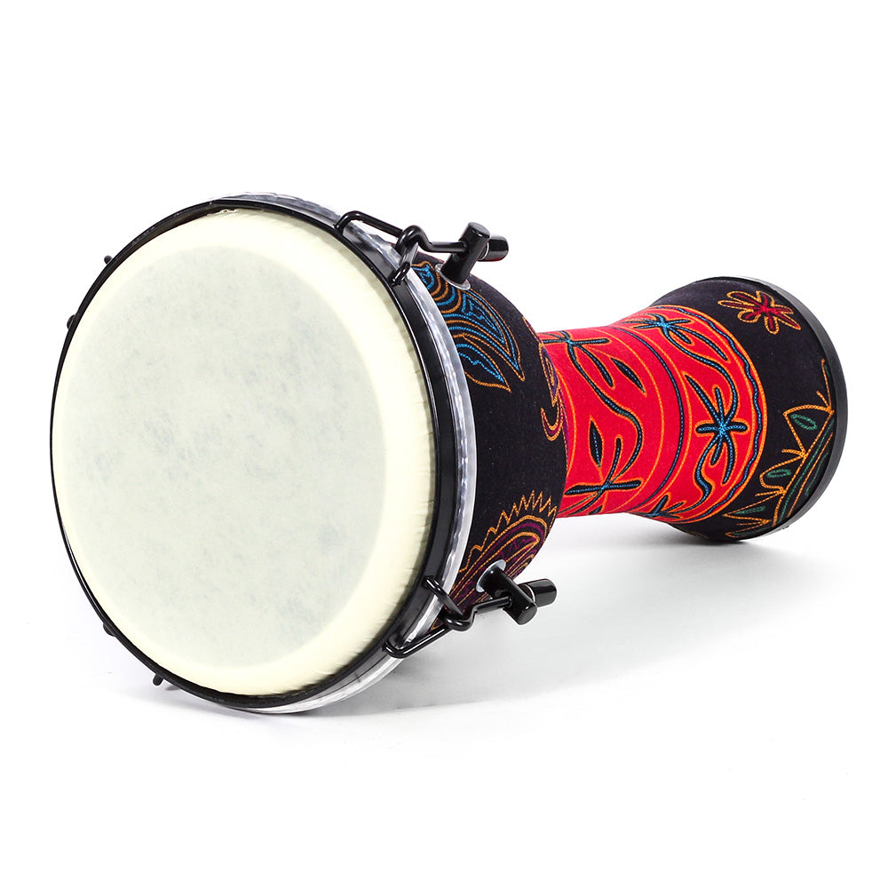 Djembe Africano Solaris Fzg0866 8" Color Rojo 20 Cm Diámetro Y 40 Cm De Altura FZG0866