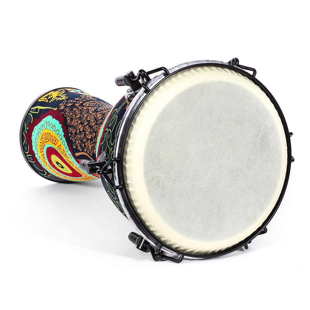 Djembe Africano Solaris Fzg1063 10" Color Turqueza 25 Cm Diámetro Y 50 Cm De Altura FZG1063