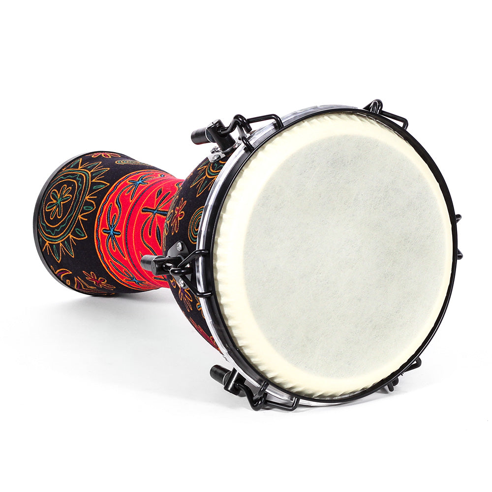 Djembe Africano Solaris Fzg1066 10" Color Rojo 25 Cm Diámetro Y 50 Cm Altura FZG1066