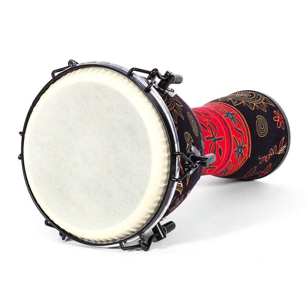 Djembe Africano Solaris Fzg1066 10" Color Rojo 25 Cm Diámetro Y 50 Cm Altura FZG1066