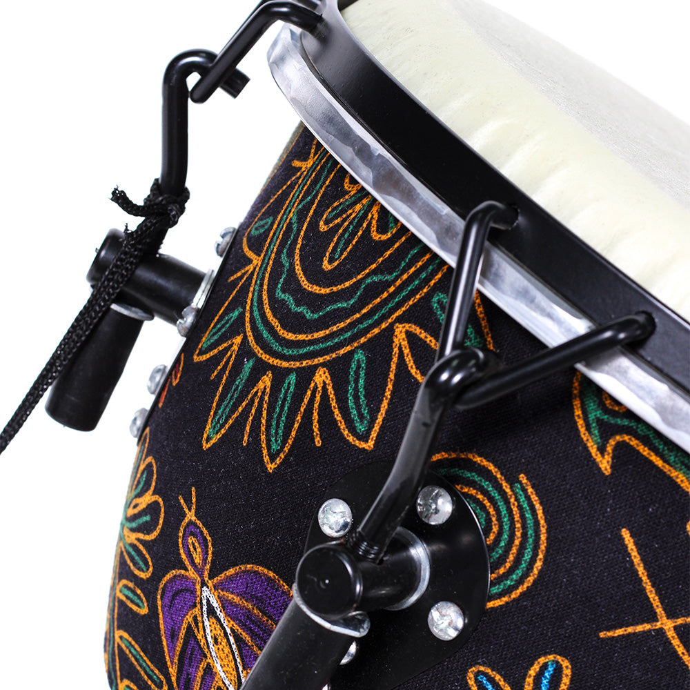 Djembe Africano Solaris Fzg1066 10" Color Rojo 25 Cm Diámetro Y 50 Cm Altura FZG1066