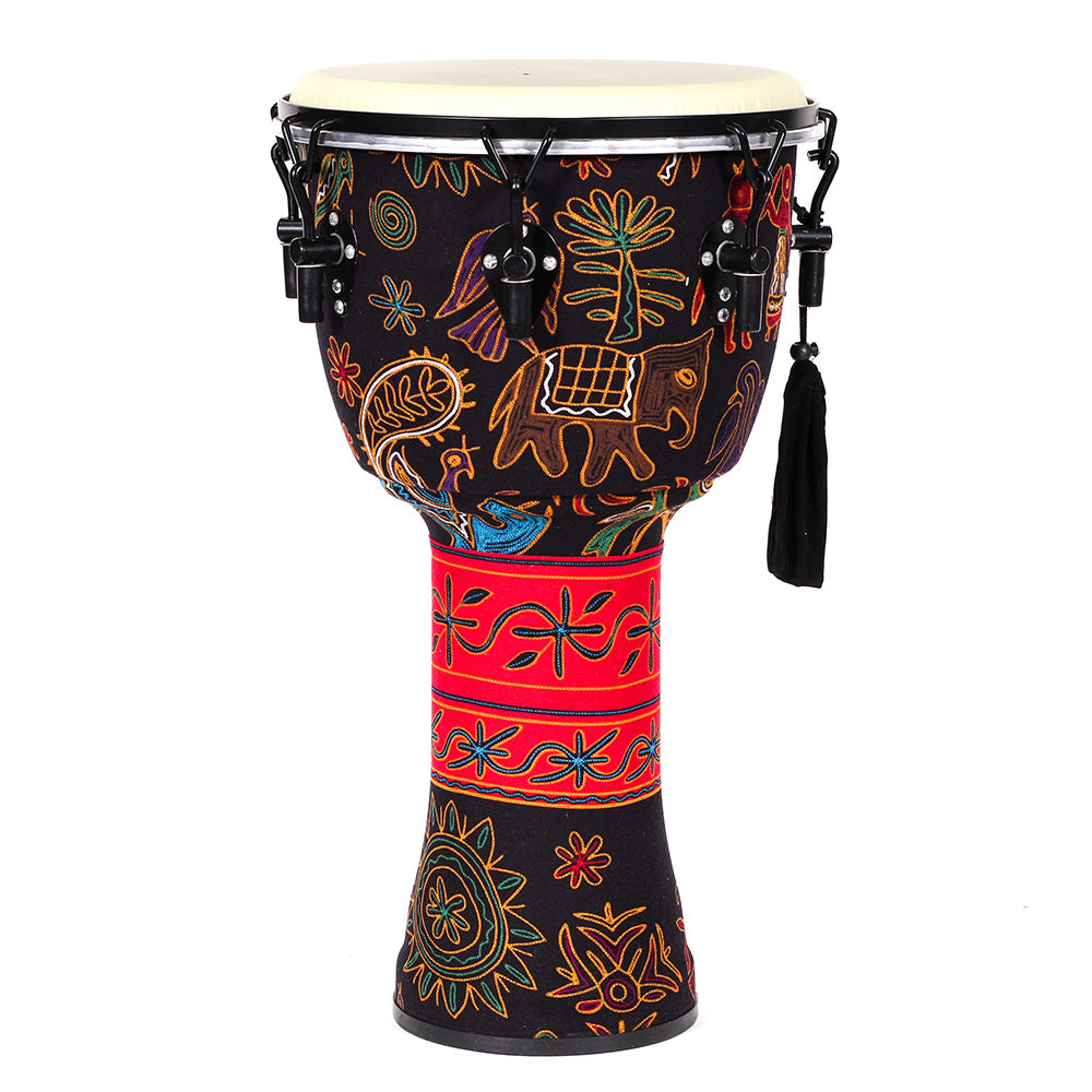 Djembe Africano Solaris Fzg1266 12" Color Rojo 30.5 Cm Diámetro Y 60 Cm Altura FZG1266