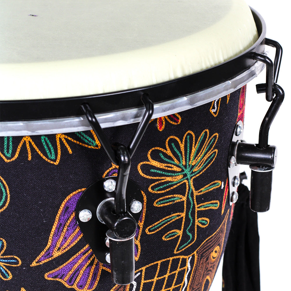 Djembe Africano Solaris Fzg1266 12" Color Rojo 30.5 Cm Diámetro Y 60 Cm Altura FZG1266