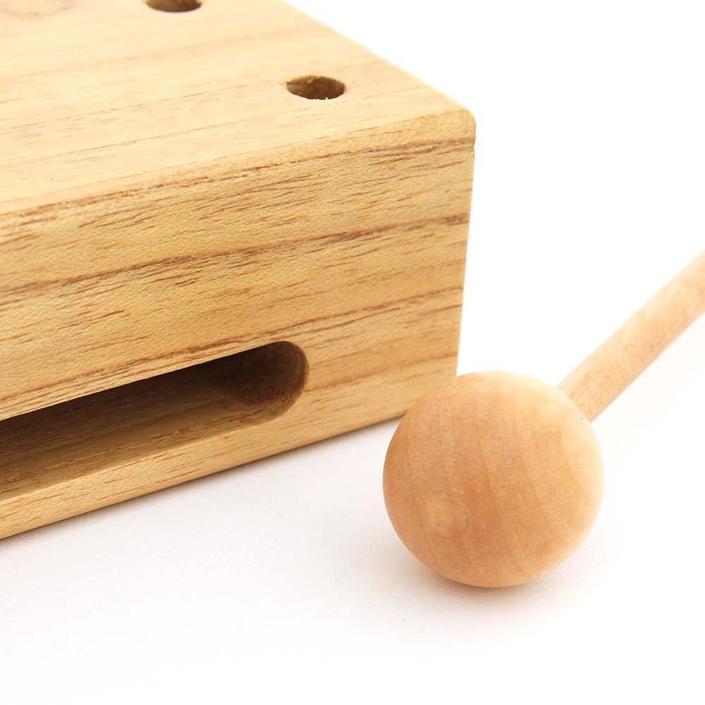 Block de Percusión Infantil Madera con  Golpeador SOLARIS G6