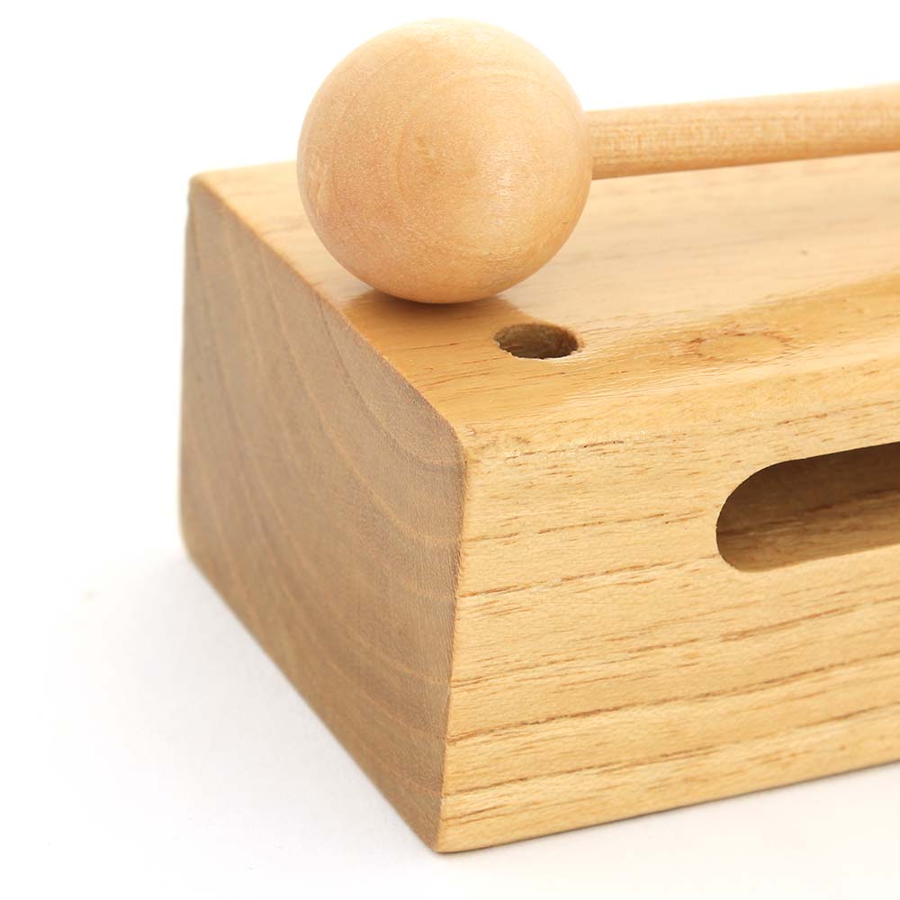 Block de Percusión Infantil Madera con  Golpeador SOLARIS G6