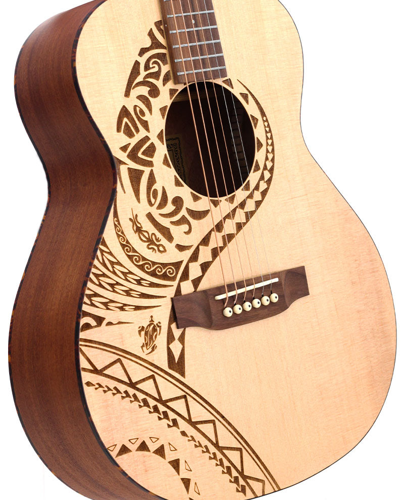 Guitarra Acústica Bamboo Ga38 Pacifica 38in con Funda Acolchonada GA38PACIFICA