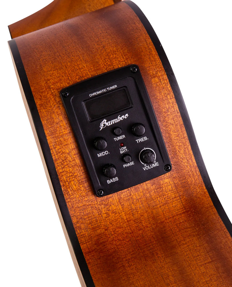 Guitarra Electroacústica Bamboo Ga38spruceq Spruce 38in con Funda Acolchonada GA38SPRUCEQ