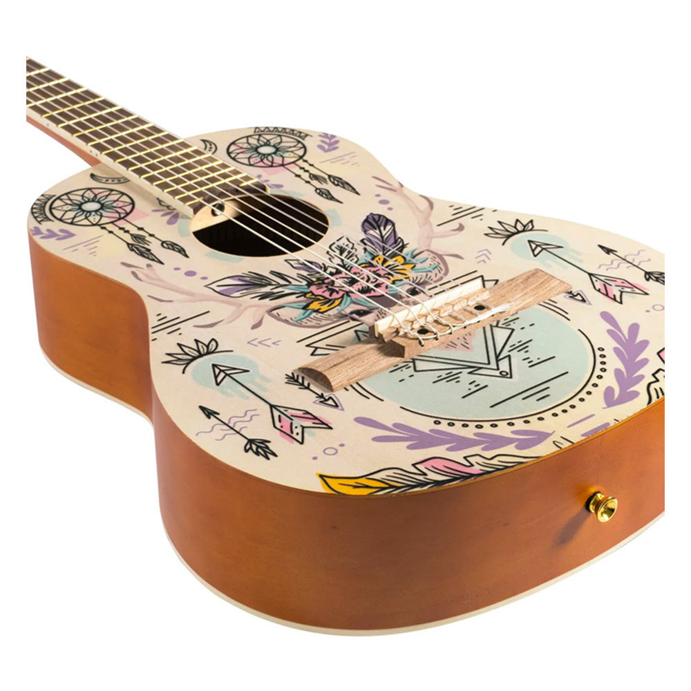 Guitarra Acústica Bamboo Gc36 Indie 36in con Funda Acolchonada GC36INDI