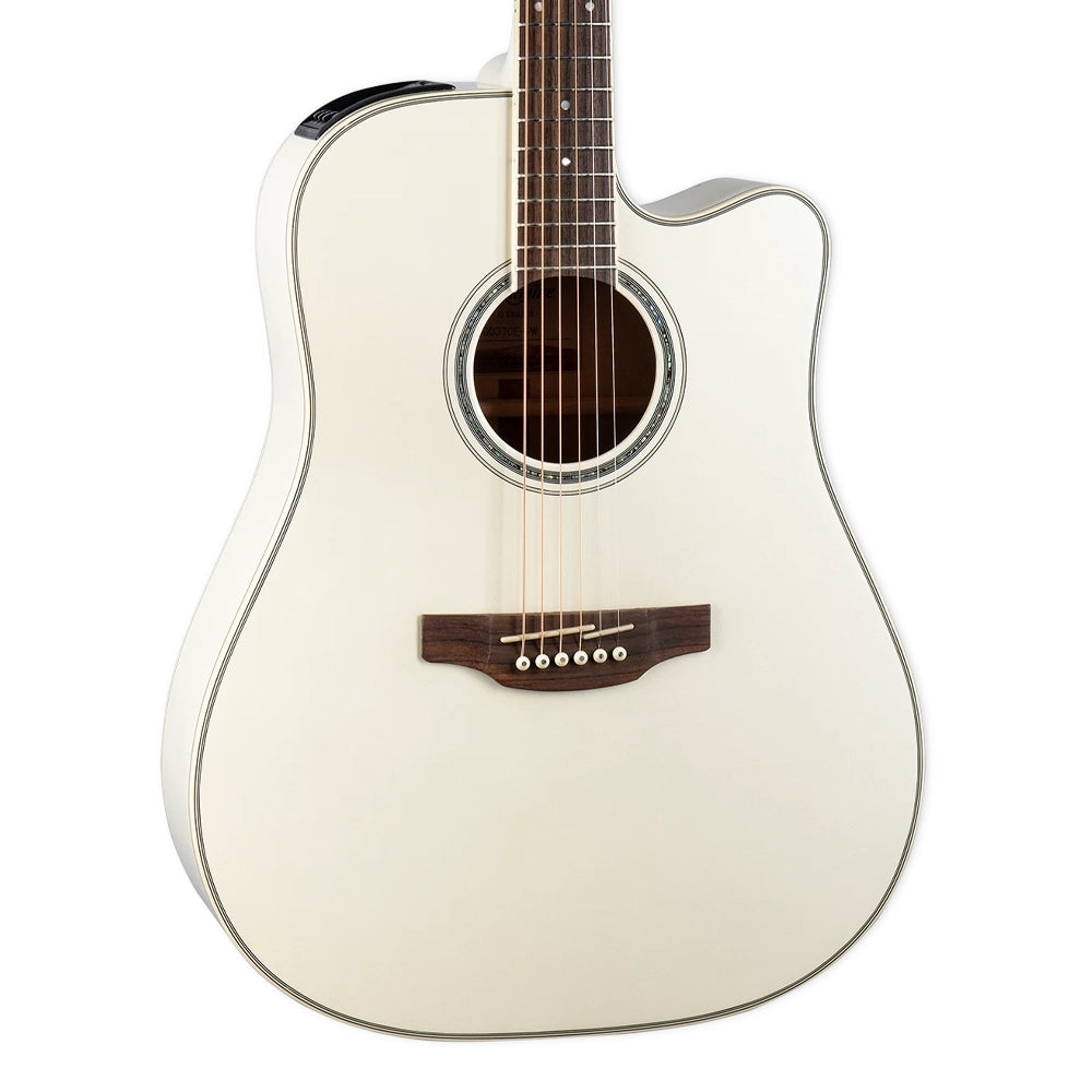 Takamine GD37CEPW Guitarra Electroacústica Blanco Perla con Funda