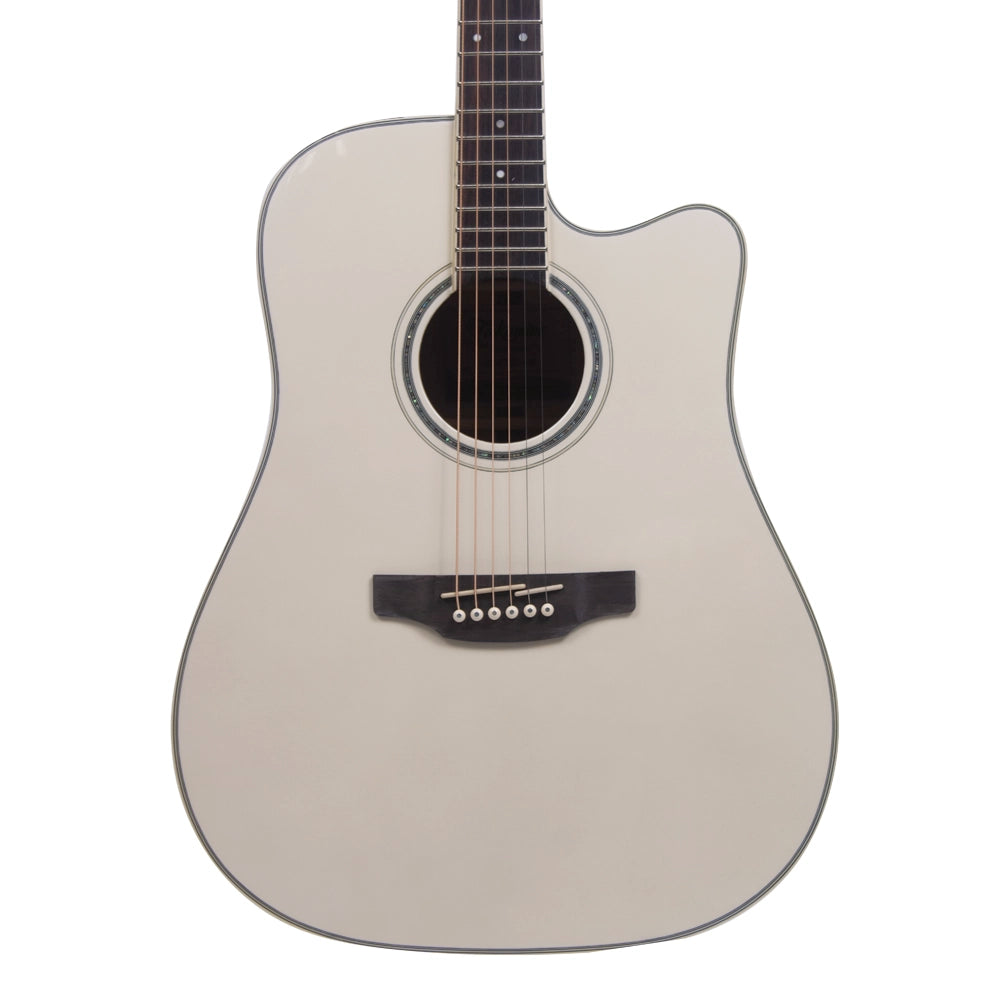 Takamine GD37CEPW Guitarra Electroacústica Blanco Perla con Funda