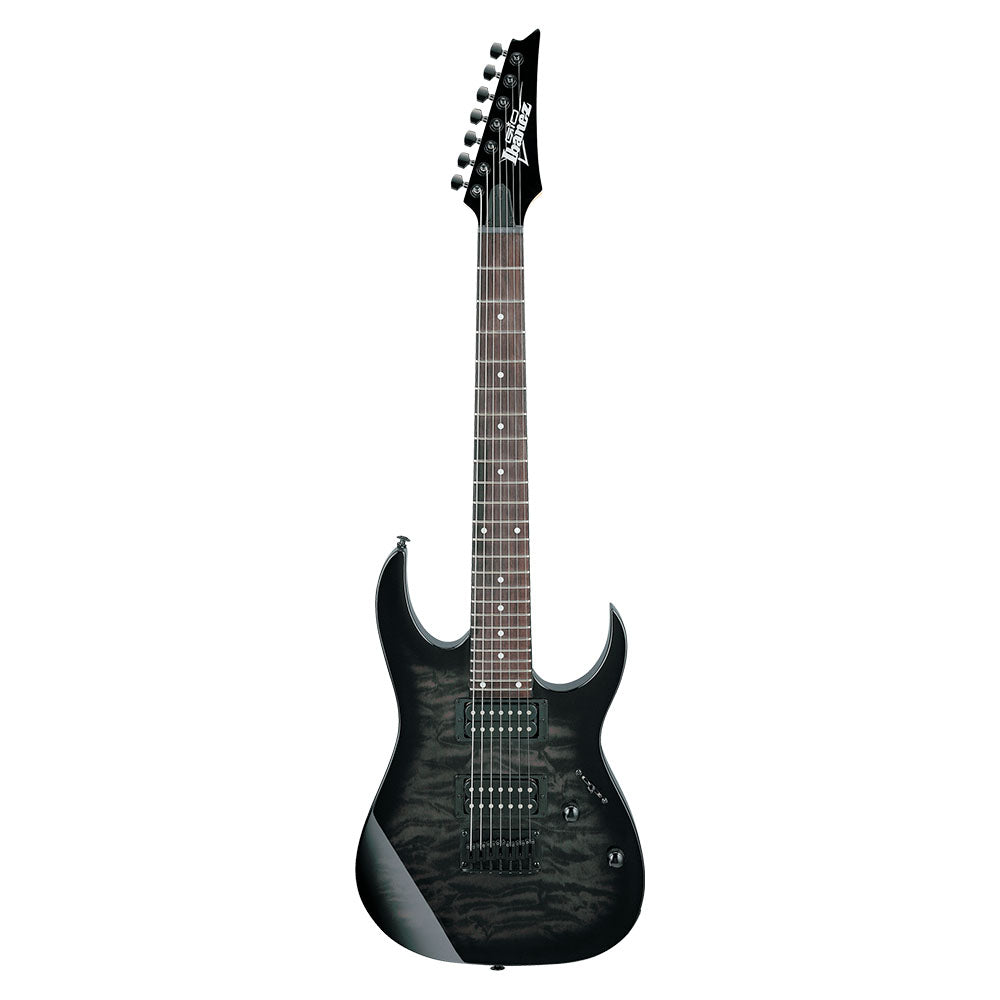 Guitarra Eléctrica Ibanez Grg7221qatks Gio RG Negro Transparente Sombreado 7 Cuerdas GRG7221QATKS